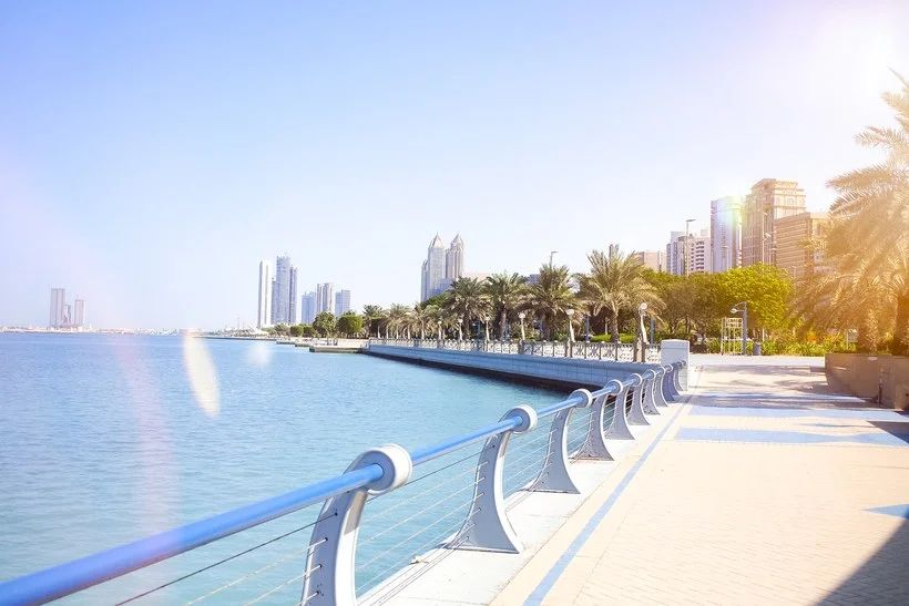Abu Dhabi Corniche - essential stop on Abu Dhabi city tour from Dubai